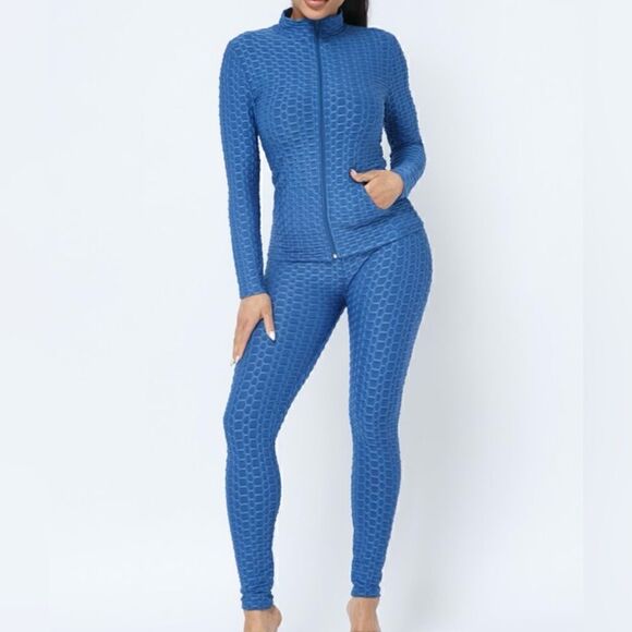 Blue honeycomb two piece active set - Picture 5 of 5